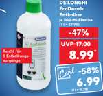 DE'LONGHI EcoDecalk Entkalker für 6,99 € je Flasche (Angebot + KauflandCard) - bundesweit