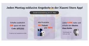 Xiaomi App Sonderaktion 25.03. 20€ Rabatt pro 169€ (Mi Pad 6 8/256 für 339,90, Xiaomi 13T Pro 12/512 559,90 etc.)