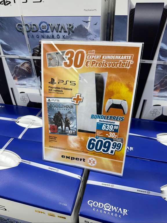(LOKAL Expert in Simmerath) Sony PlayStation 5 inkl. God Of War (Laufwerk-Version, Preis bei Finanzierung)
