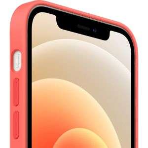 Apple Silikon Case mit MagSafe für das iPhone 12 (Pro) | Innenseite mit Mikrofaser | in Pink Citrus (MHL03ZM/A)