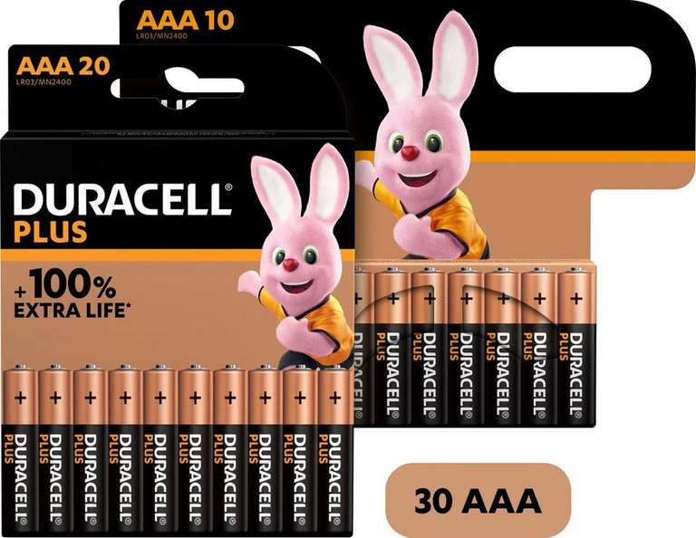 OTTO UP Duracell 20+10 Pack: 30x AAA Batterie