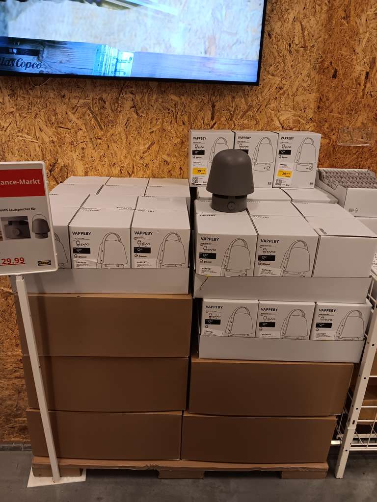 Ikea Würzburg Fundgrube : Vappeby Outdoor Bluetooth Lautsprecher und Lampe, Farbe : Grau