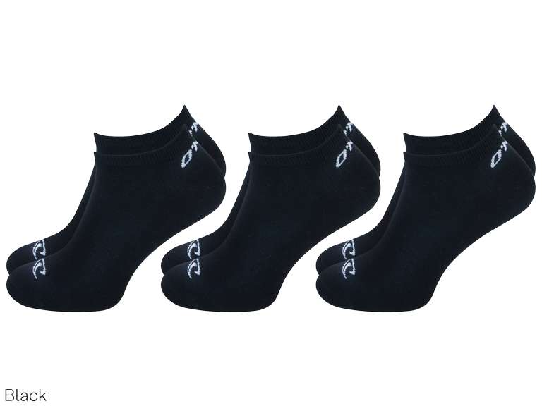 12 Paar O'Neill Sneakersocken in schwarz, weiß oder marine | Gr. 39 - 46, 72 % Baumwolle