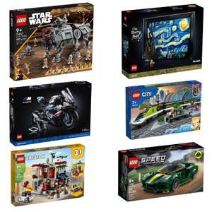 LEGO Week bei Alternate | über 40 Sets im Angebot | gratis Versand | einige Bestpreise | z.B. LEGO 75337 Star Wars AT-TE Walker für 94,90€