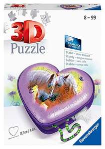 [Amazon Prime] Ravensburger 3D Puzzle 11171 - Herzschatulle Pferde - 54 Teile - Aufbewahrungsbox für Pferde-Fans ab 8 Jahren