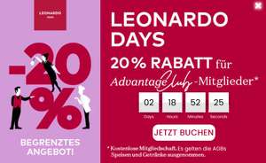 Leonardo Hotels: 20% Rabatt als AdvantageClub Mitglied