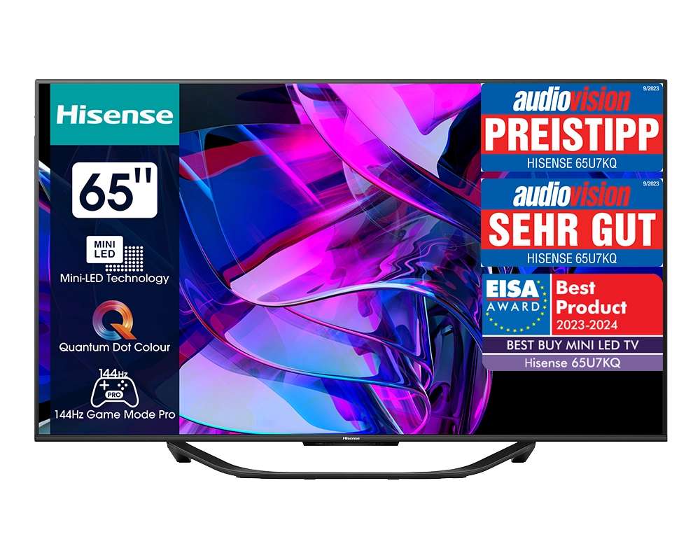 Hisense 65U7KQ 164 Versand LED-TVFernseher 4K Bestpreis! Mini LED Mini - inkl. | (nach Bisheriger (65\