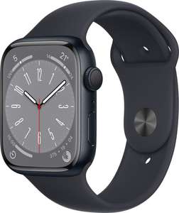 Apple Watch Series 8 GPS 45mm Aluminiumgehäuse Mitternacht mit Sportarmband alle Farben Lokal