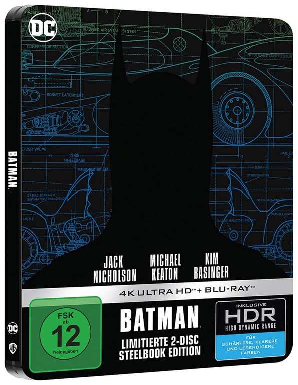 Batman (1989) - Steelbook (4K UHD & Blu-ray) inkl Versand für 15€