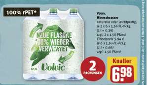 [REWE] Volvic naturell oder leichtperlig 2x6 Flaschen a 1,5 Liter