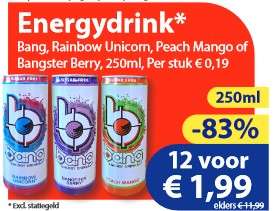 (Medikamente Die Grenze) Offline Filialangebot Grenzregion Niederlande BANG Energy Drink 12 Dosen à 250ml für 3,79€ inkl.NL Pfand Statiegeld