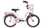 Vermont Girly 14" Mädchen/Kinder Fahrrad weiß/pink inkl. Stützräder und Körbchen