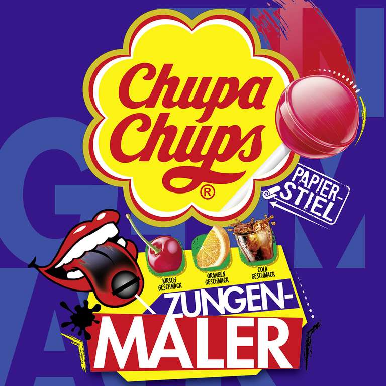 Chupa Chups Zungenmaler, saure, Strawberry Lover oder Fruit Lutscher, Nachfüllbeutel 10 Stück ab 1,29€ (Prime Spar-Abo)
