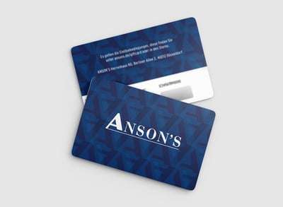 Anson's Geschenkkarte mit Extraguthaben: 50€ kaufen + 10€ on top I 100€ kaufen + 20€ on top