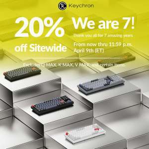 Keychron - 20% auf Tastaturen und Zubehör z.B. K5 Pro (& K1 Pro, K4 Pro, K10 Pro, ...)