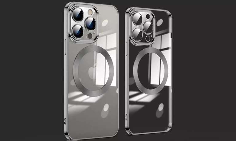MagSafe-kompatible Iphone Hülle mit galvanischem Rahmen und Kameraschutz in Farbe und Modell nach Ihrer Wahl