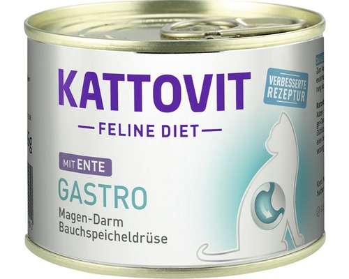 Hornbach Katzenfutter Kattovit Gastro mit Ente 185g, 0,99 € bei Abnahme von >12, ab 50 Euro versandkostenfrei