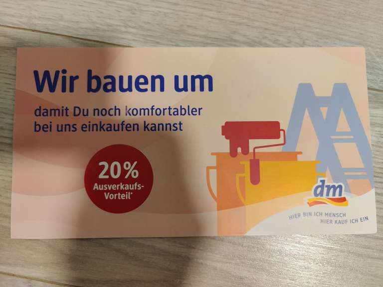 [Lokal Wiesbaden] 20% Rabatt bei DM (Neugasse) ab 16.01. wegen Umbau