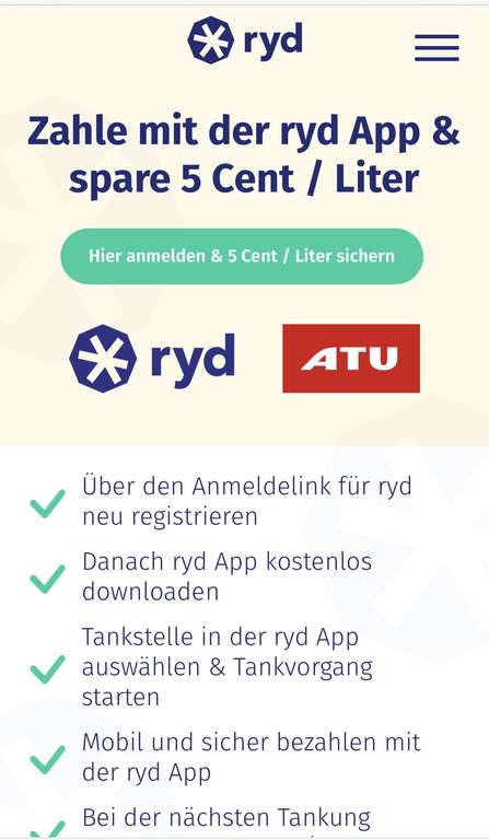 5 Cent pro Liter sparen (RYD + ATU)