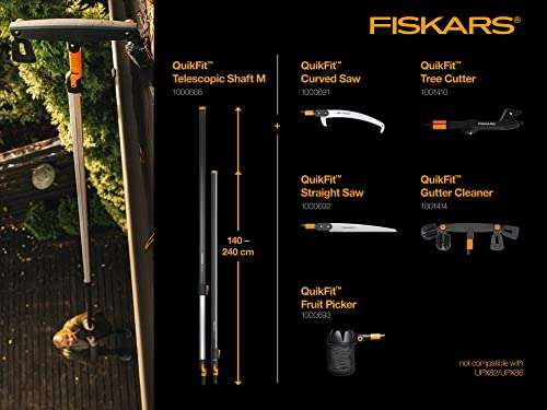 Fiskars QuikFit Amboss-Baumschere für trockenes und hartes Holz bis Ø 3,2 cm, Gerätekopf, Stahl/Kunststoff für 29,99€ (Prime)