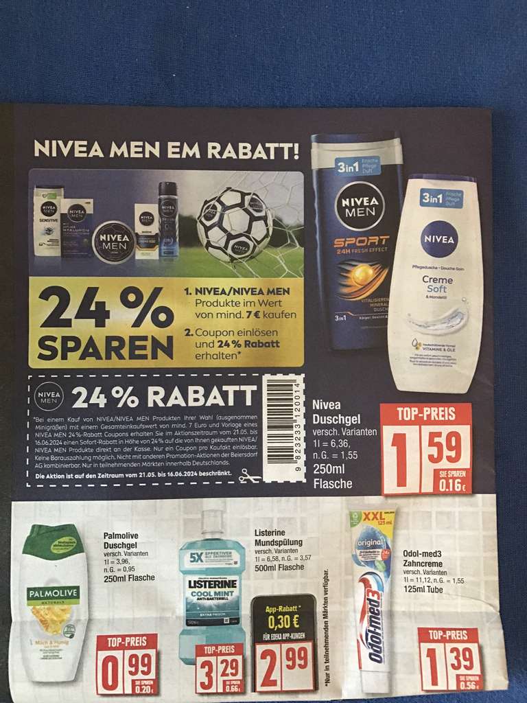 Nivea Duschgel für effektiv 1,21 Euro