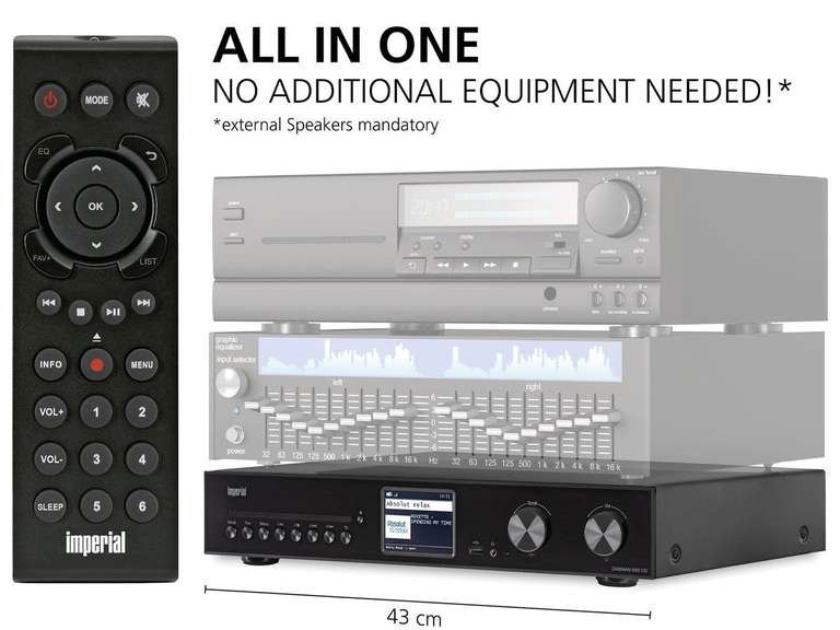 Telestar i560CD Imperial Dabman All-In-One HiFi System ( Internetradio, DAB, CD, Streaming)