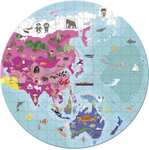 Janod Puzzle 2-IN-1 Weltkarten Puzzle - Unser Planet, 208-teilig | Lernspiel beidseitig bedruckt, ab 6-7 Jahren [OttoUp-Lieferflat]