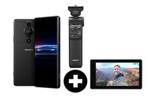 Sony Xperia PRO-I Vlog Kit Smartphone mit Vlogging Monitor und Vlogging Grip 512 GB Mattschwarz Dual SIM