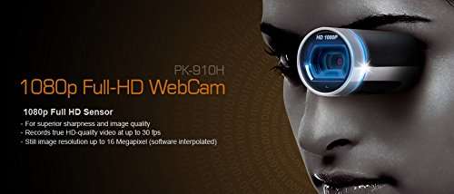 A4 Tech PK-910H 1920 x 1080Pixel USB 2.0 Schwarz, Silber Webcam - Webcams (1920 x 1080 Pixel, 30 fps, 4608 x 3456 Pixel, USB 2.0)