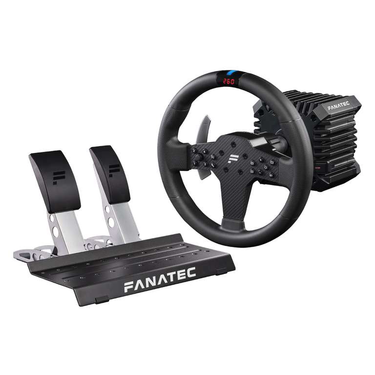 Fanatec CSL DD P1 V2 Starter Bundle Direct Drive Wheel (inkl. Pedale, Wheelbase, Lenkrad) 5nm