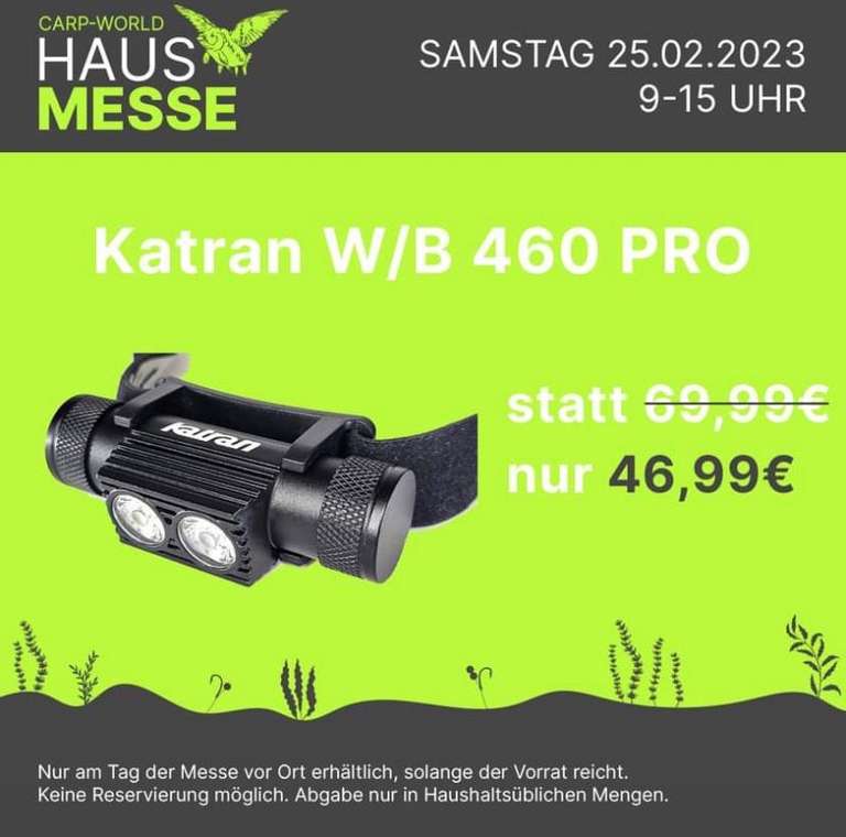 [Lokal Ingolstadt] Katran W/B 460 Pro / Headlamp lokal