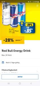 [Lidl Plus] Red Bull Energy Drink (0,25l Dose)