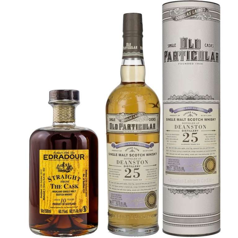 Whisky-Übersicht 242: z.B. Edradour 2012/2022 SFTC Sherry Butt für 70,67€, Deanston 1994/2020 Refill Hogshead für 169,91€ inkl. Versand