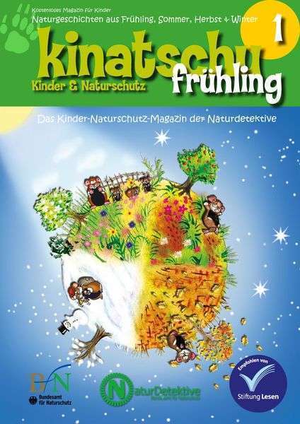 [Bundesamt für Naturschutz] 2x Kinatschu Hefte (Frühling/Ferien) in gedruckter Form kostenlos + Sommer/Herbst/Winter und weitere / Freebie