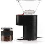 Bodum Kaffeemühle Bistro / Kegelmahlwerk / 12 Stufen / 160 W / 220g Kaffeebehälter / Espressomühle