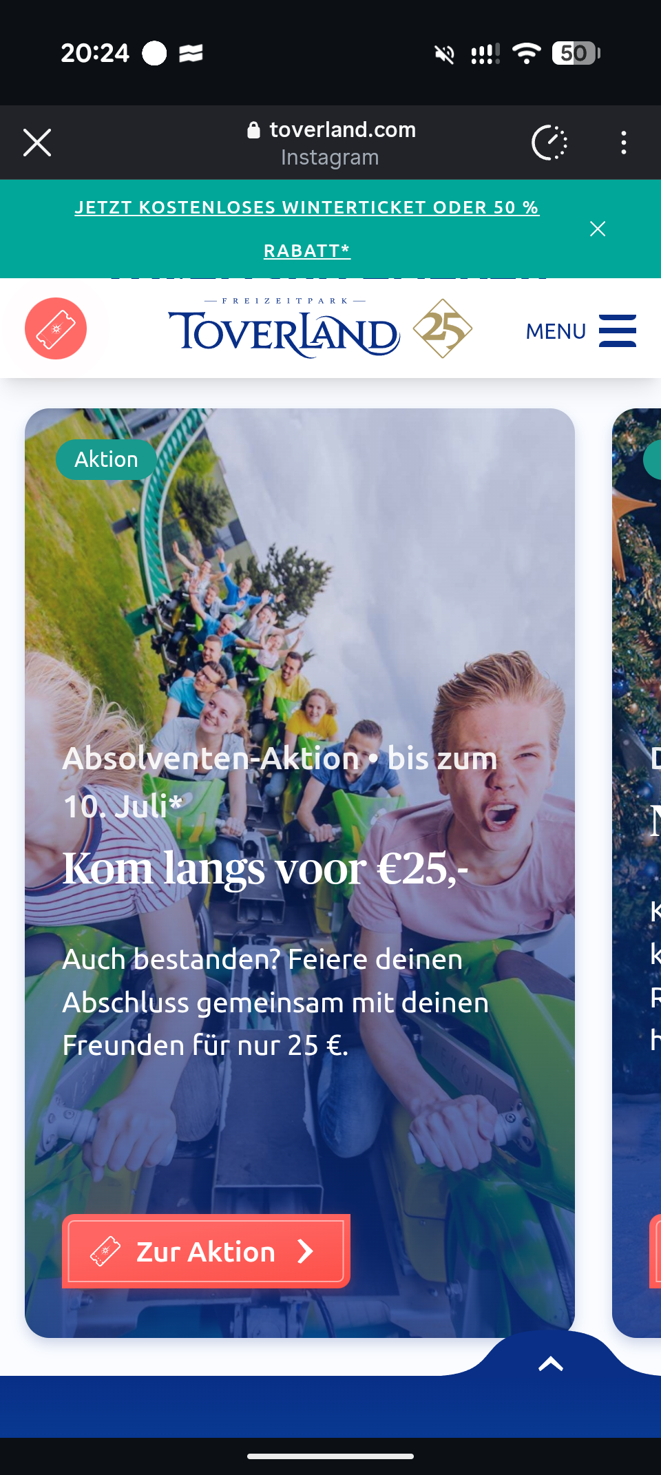 [lokal/ Niederlande/ Sevenum] Toverland: Tickets für 25€ für Schulabsolventen