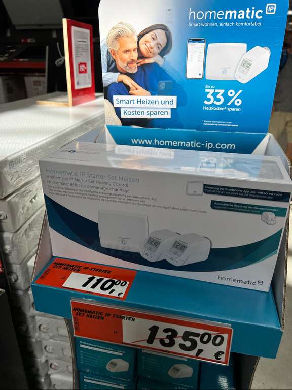 Sammeldeal Homematic IP Starter Set Heizen 110€ oder Rauchwarnmelder 154,95€ nur im Bauhaus Mainz (Weisenau)