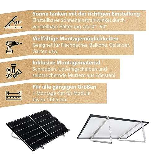 V-CANT-C Solarmodul Halterung (made in Germany) für Balkonkraftwerk