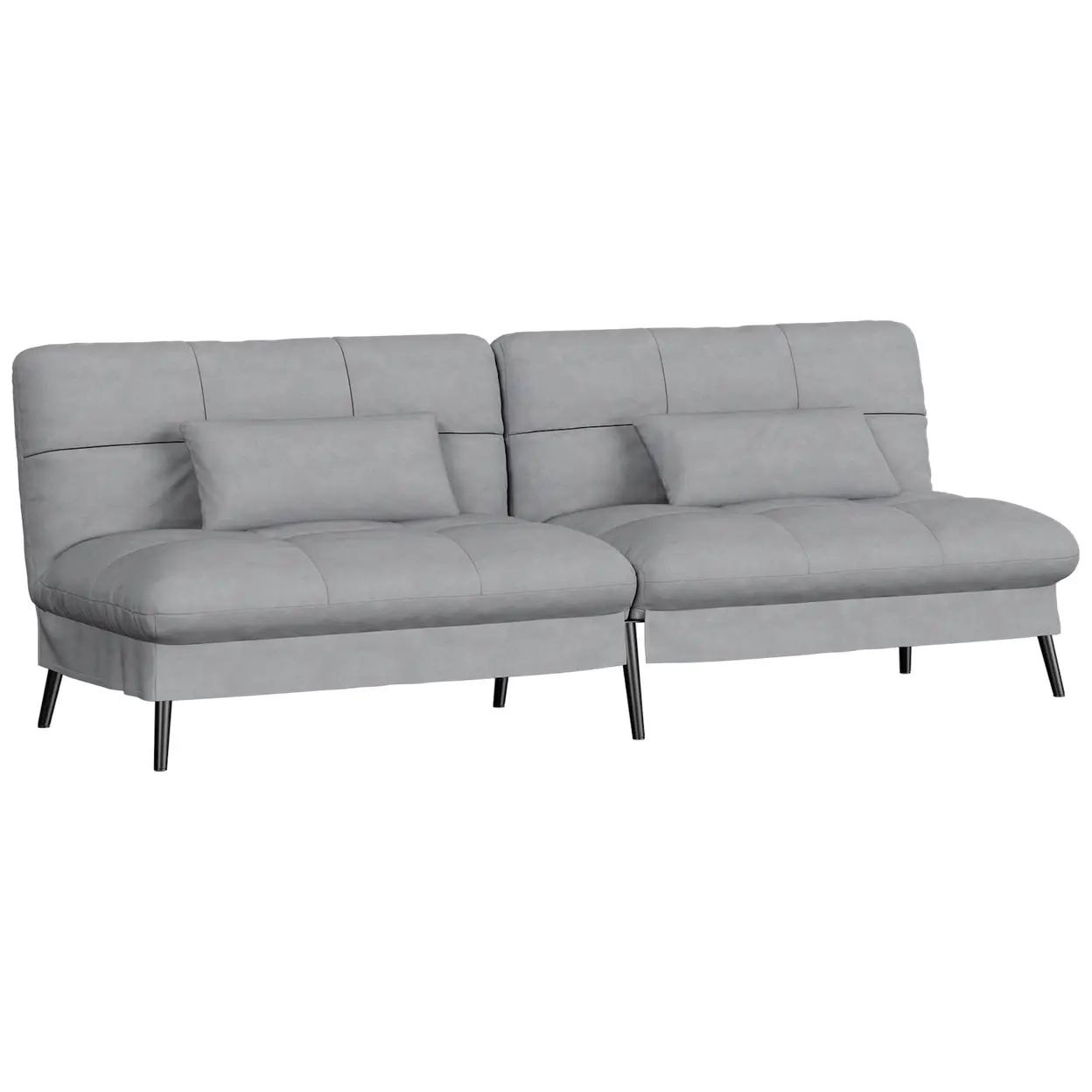 COMHOMA Sofa mit Schlaffunktion | 174 x 51 x 72 cm, 5 Stufen verstellbare Rückenlehne, abnehmbarer Bezug, Baumwollsamt, für kleine Räume