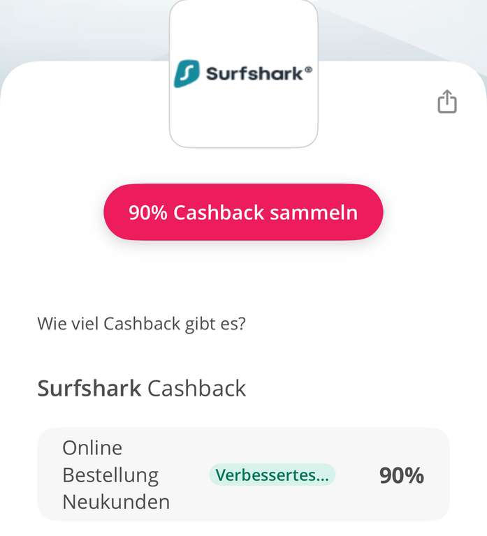 Surfshark VPN 90% CB [Topcashback]