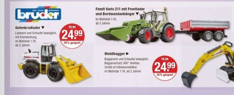 [Lokal V-Markt Schwaben/Oberbayern] Bruder Modellspielzeug Traktor Fendt Vario 211 mit Frontlader und Bordwandanhänger