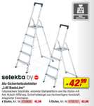 (TOOM Click & Collect) Hailo Stehleiter 'L40 Selekta BasicLine' 4 Stufen, silbern, Standhöhe: 85 cm, max. 150 kg, Arbeitshöhe: 2,85 m