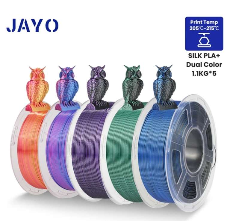 Jayo 5,5Kg Pla+ Silk Dualcolor, verschiedene Packs 59,49€ (10,81€/Kg)