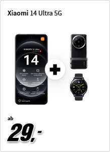O2 Doppel SIM Aktion: Xiaomi 14 Ultra 5G 512GB & Xiaomi Photography Kit & Watch2 mit 2 x Allnet/SMS Flat 280GB 5G 49,98€/Monat, 159€ ZZG