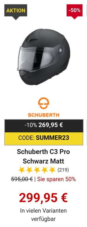 Schuberth C3 Pro Motorradhelm (nur noch Größe M)
