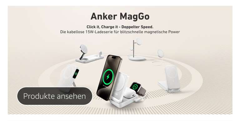 [CB] Anker MagGo Serie, z. B. Wireless Charging Station