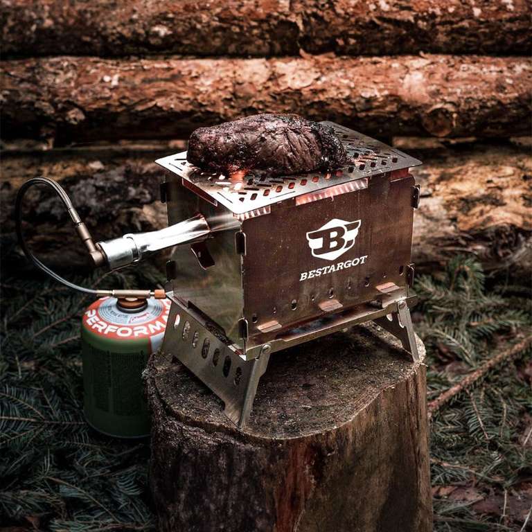 Mini-Campinggrill Aus Edelstahl – Faltbar, Tragbar Für 1–2 Personen | Perfekt Für Picknick, Garten, Strand, Outdoor