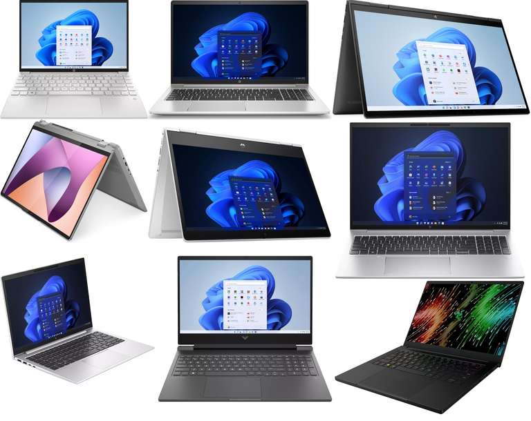 Ryzen-Laptops & Convertibles: z.B. HP Pavilion Aero 13, ProBook 455 G9, Envy x360 15 & 435 G9, EliteBook 865 G10 & 835 G10, Razer Blade 14