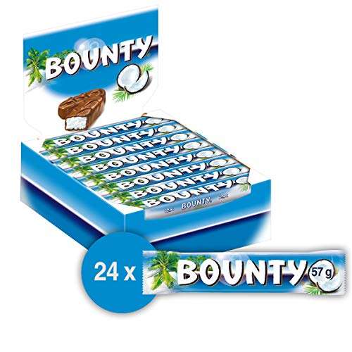 [PRIME/Sparabo] Bounty Schokoriegel, Kokos und Schokolade Geschmack, 24 Riegel in einer Packung (24x 57g = 1,37kg)