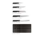 Joseph Joseph Elevate Knives Store 5-teiliges Messer-Set mit Schubladen-Aufbewahrungseinlage, Black